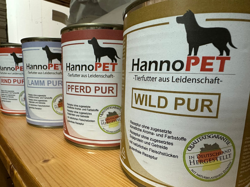 Reinfleischdosen für Hunde