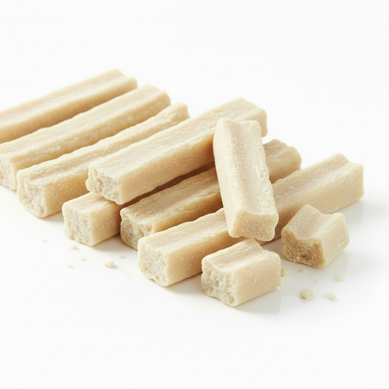 Kaukäse für Hund auf weißem Hintergrund