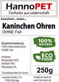 Kaninchenohren OHNE Fell 250g
