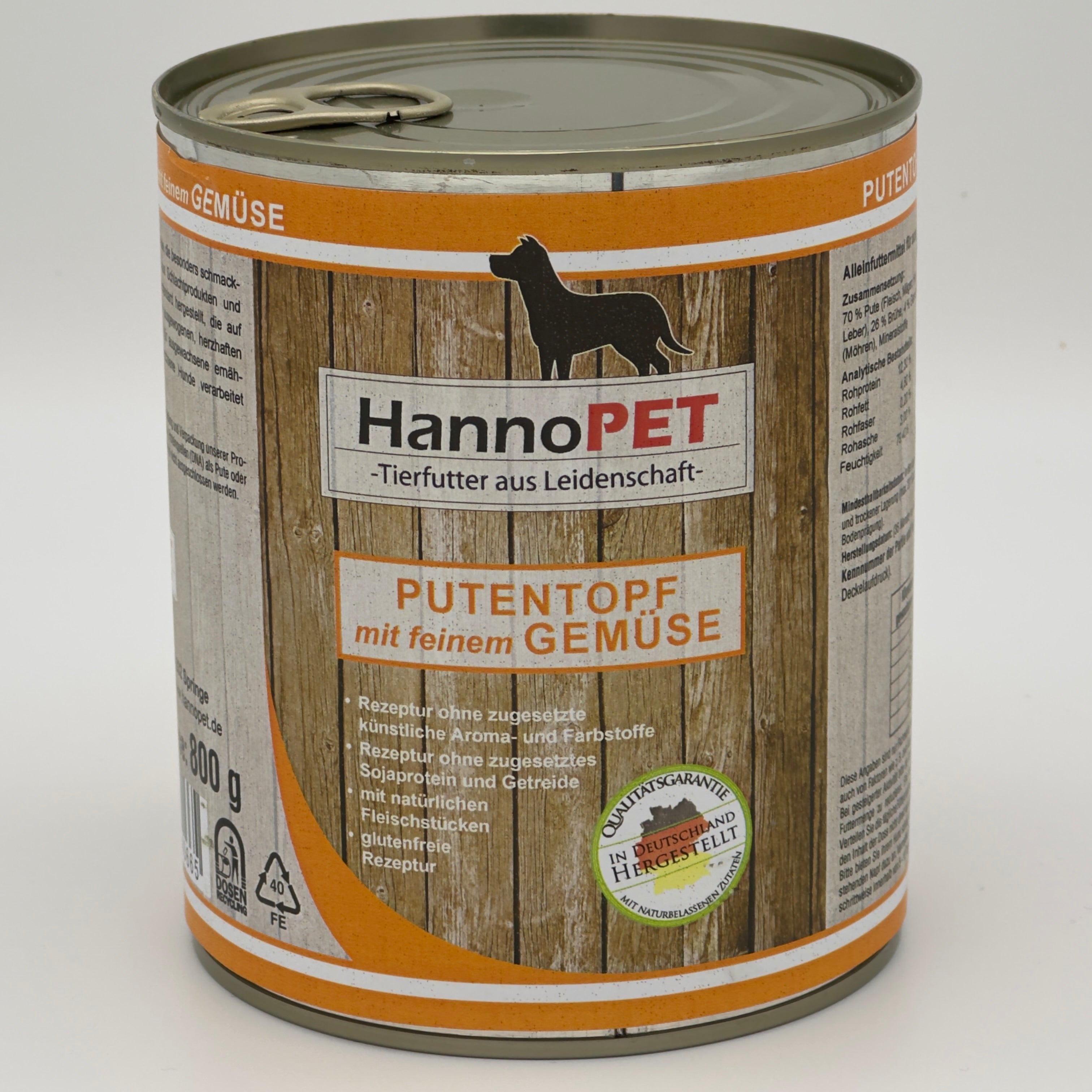 Putentopf fuer Hunde 800g Hannopet