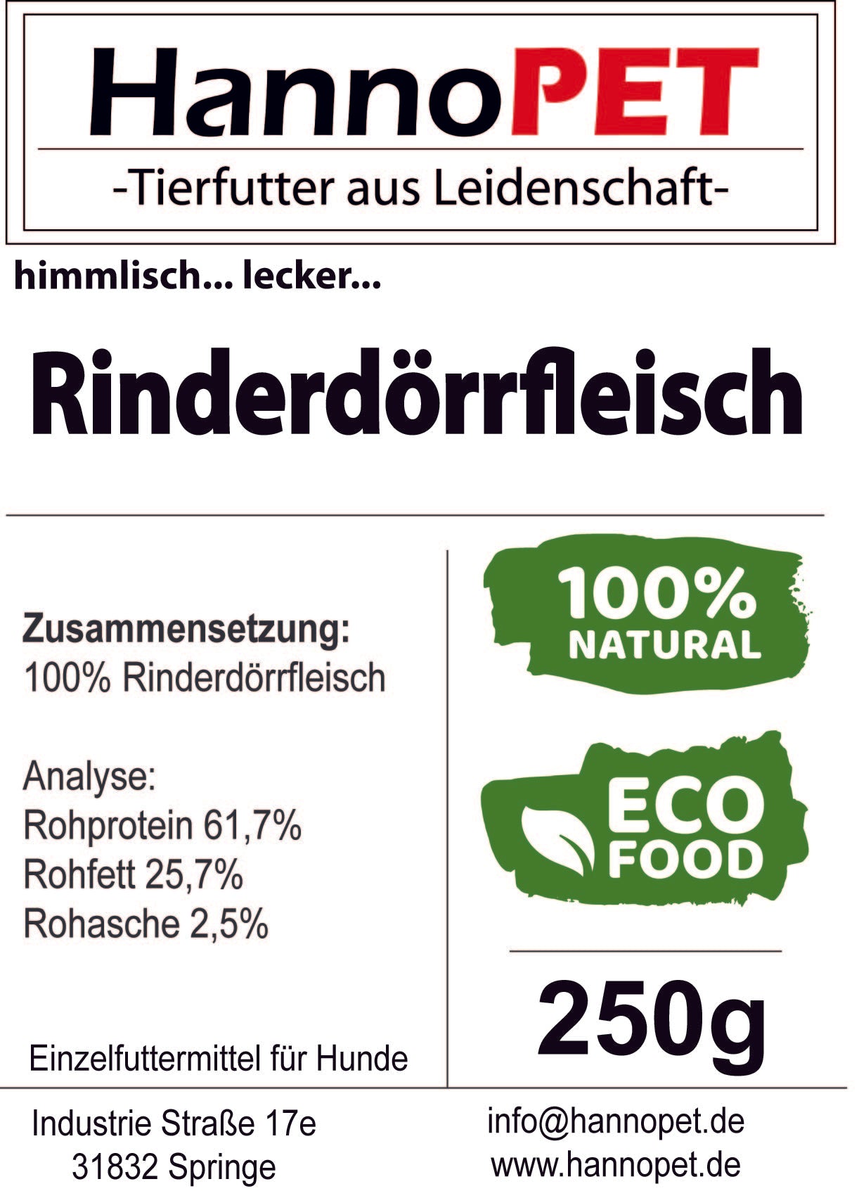 Rinder Dörrfleisch 250g