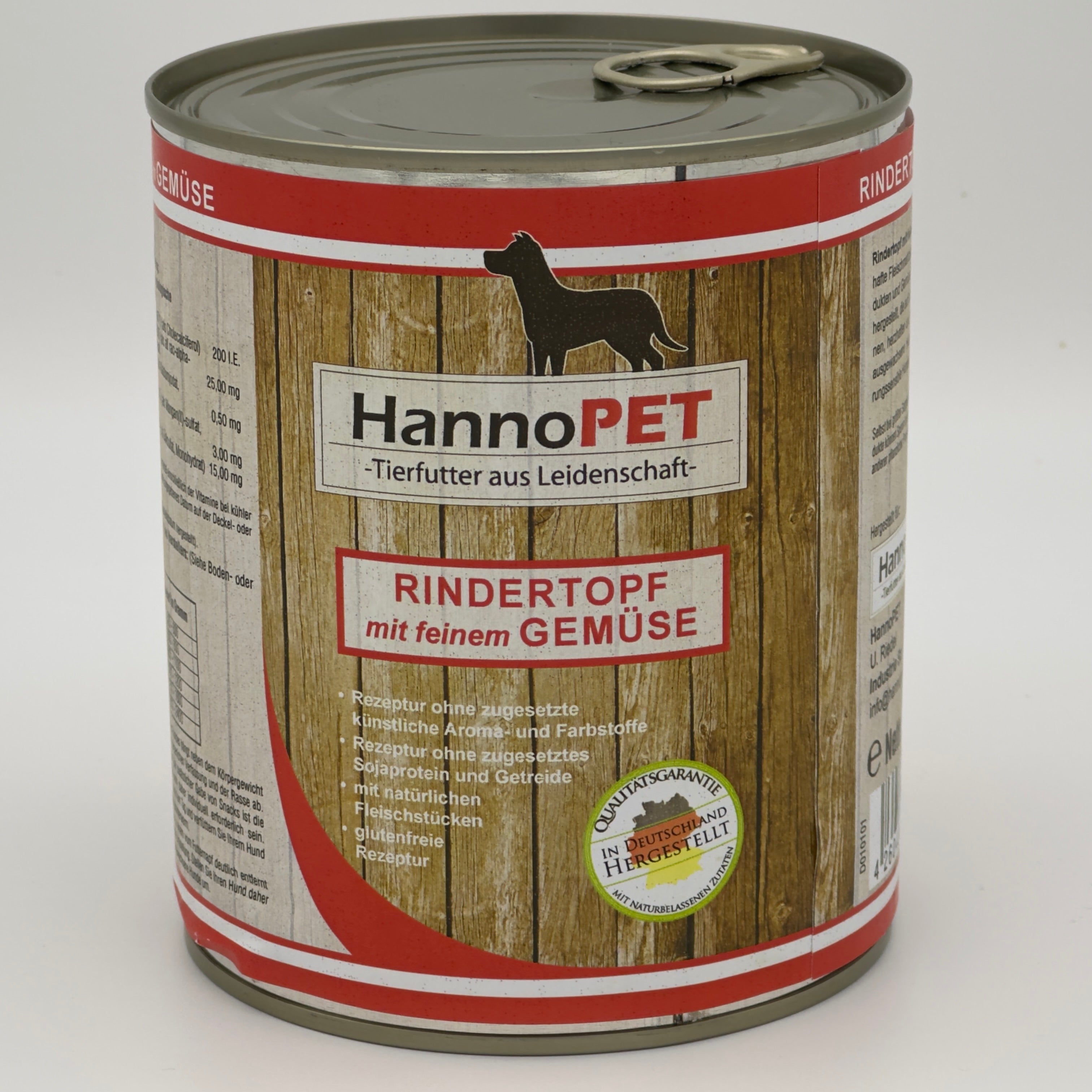 Rindertopf fuer Hunde 800g Hannopet